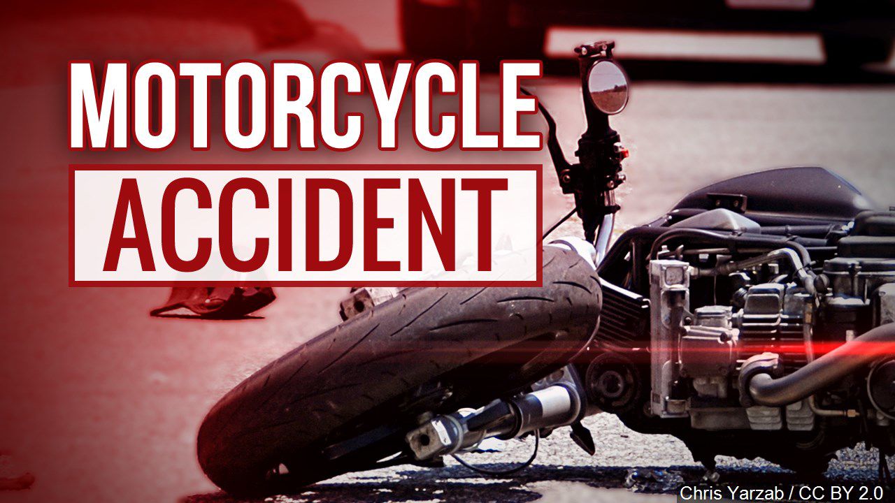 Motorcyclist in critical condition after crashing into a trailer